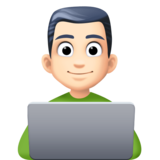 男技术员：浅肤色emoji素材一 160x160像素