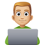 男技术员：中浅肤色emoji素材一 160x160像素