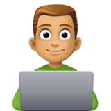 男技术员：中等肤色emoji素材一 160x160像素