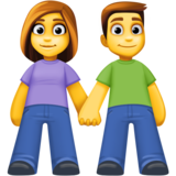 男女手牵手emoji素材一 160x160像素