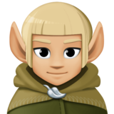 男精灵：中浅肤色emoji素材一 160x160像素