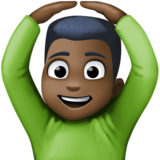 做“好”手势的男人：肤色暗淡emoji素材一 160x160像素