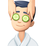 男士按摩：浅肤色emoji素材一 160x160像素