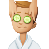 男士按摩：中浅肤色emoji素材一 160x160像素