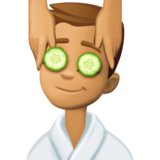 男士按摩：中等肤色emoji素材一 160x160像素