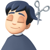 男士理发：浅肤色emoji素材一 160x160像素