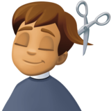 男士理发：中等肤色emoji素材一 160x160像素