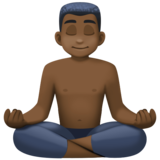 打坐的男人：肤色暗淡emoji素材一 160x160像素