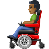 坐电动轮椅的男人：中等肤色emoji素材一 160x160像素