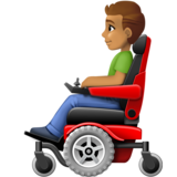坐电动轮椅的男士：中等肤色emoji素材一 160x160像素