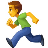 男子跑步emoji素材一 160x160像素