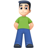 男士站立：浅肤色emoji素材一 160x160像素