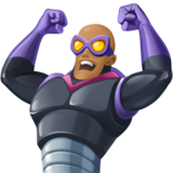 男超级恶棍：中黑肤色emoji素材一 160x160像素