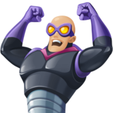 男超级恶棍：中浅肤色emoji素材一 160x160像素