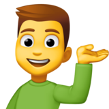 单手举起的男人emoji素材一 160x160像素