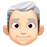 男士:肤色浅,头发白emoji素材一 160x160像素