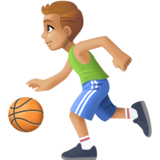 打球的男人：中浅肤色emoji素材一 160x160像素