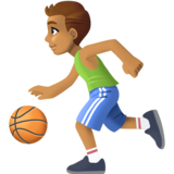 打球的男人：中等肤色emoji素材一 160x160像素