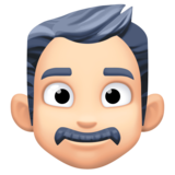 男士：浅肤色emoji素材一 160x160像素