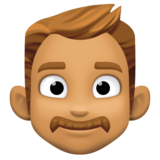 男：中等肤色emoji素材一 160x160像素