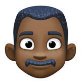 男士：深色肤色emoji素材一 160x160像素
