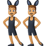 有兔子耳朵的男人聚会，4型emoji素材一 160x160像素