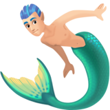 人鱼：浅肤色emoji素材一 160x160像素