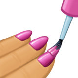 涂指甲油的手：中等肤色emoji素材一 160x160像素