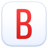 B按钮（血型）emoji素材一 160x160像素