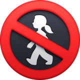 禁止行人emoji素材一 160x160像素