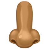 鼻子：中黑肤色emoji素材一 160x160像素