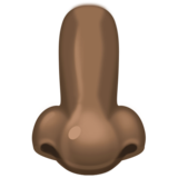 鼻子：深色肤色emoji素材一 160x160像素