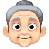 老妇人：浅肤色emoji素材一 160x160像素