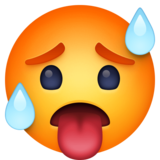 通红的脸emoji素材一 160x160像素