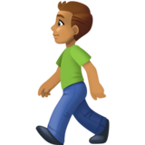 行走的人：中等肤色emoji素材一 160x160像素