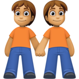 手牵手：中等肤色emoji素材一 160x160像素