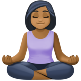 打坐的人：中黑肤色emoji素材一 160x160像素