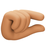 很短、捏住的手：中浅肤色emoji素材一 160x160像素
