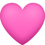 粉红色的心emoji素材一 160x160像素