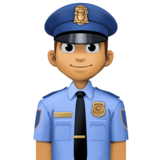 警官：中等肤色emoji素材一 160x160像素