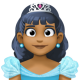 公主：中黑肤色emoji素材一 160x160像素