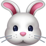 兔子脸emoji素材一 160x160像素
