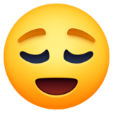 松了口气的脸emoji素材一 160x160像素