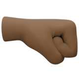 右拳：黑肤色emoji素材一 160x160像素