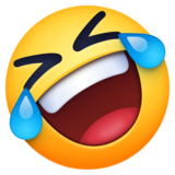 在地板上滚来滚去大笑emoji素材一 160x160像素