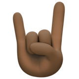 摇滚标志手：肤色暗淡emoji素材一 160x160像素