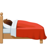 卧床者：中等肤色emoji素材一 160x160像素