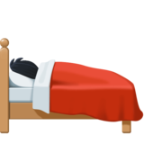 卧床者:中黑肤色emoji素材一 160x160像素