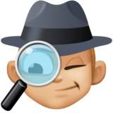 侦探：中等偏浅肤色emoji素材一 160x160像素