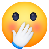 手捂嘴的脸emoji素材一 160x160像素